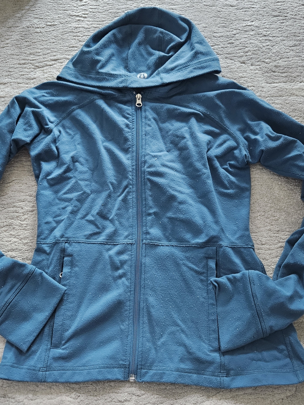 Lululemom Blue Hooded Zip Jacket - Women's Active Fleece